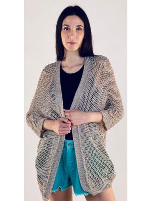 NUXIS CARDIGAN APERTO LUREX