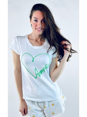 ANNAGIOIA T-SHIRT AMORE FLOCK