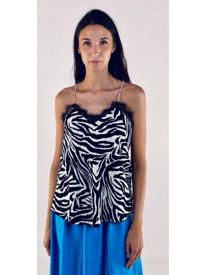 DORIS TOP PIZZO LUREX ANIMALIER