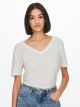 JDYFAROCK LIFE S/S V-NECK  TOP JRS NOOS